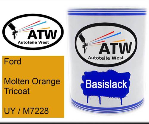 Ford, Molten Orange Tricoat, UY / M7228: 1L Lackdose, von ATW Autoteile West.